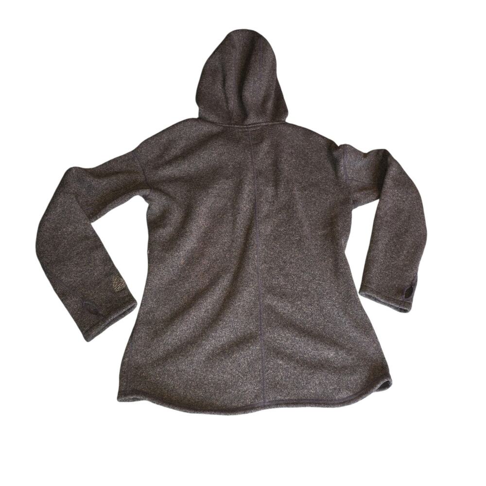 Stio Sweetwater Fleece Hoodie Thumbholes Rust Brown Large Outdoor Jacket Hiking - Picture 3 of 7